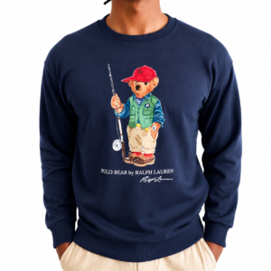 Polo Ralph Lauren Men's Fishing Polo Bear Fleece Crewneck Sweatshirt