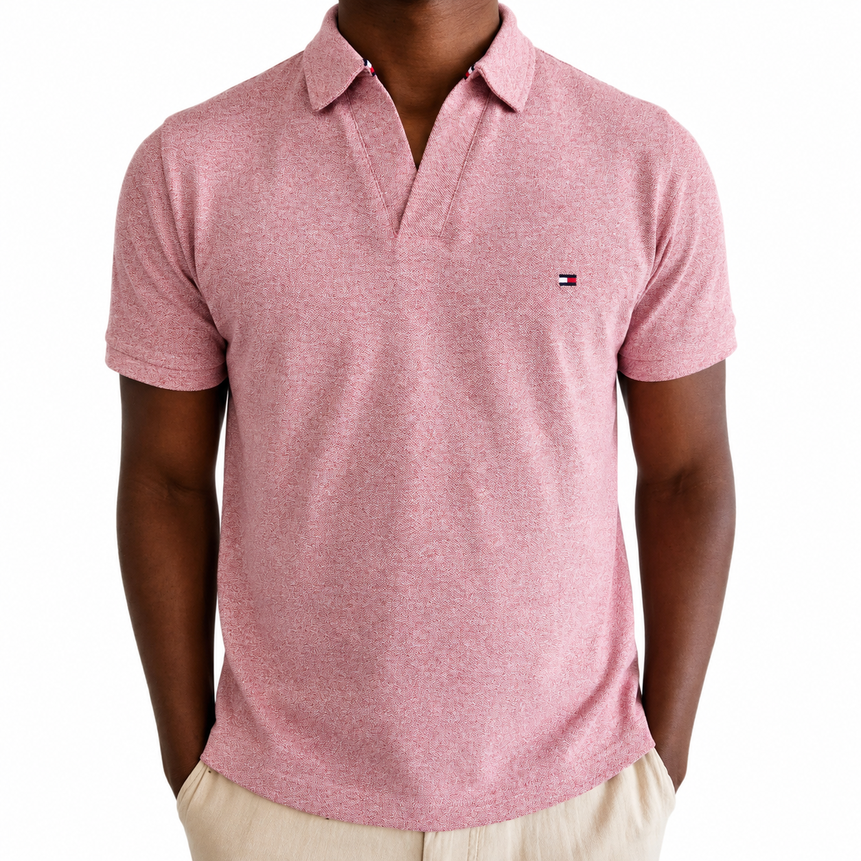0ec57a23-9490-4535-ae3d-5efe764c7c92 Tommy Hilfiger Men's Johnny Collar Melange Polo Shirt