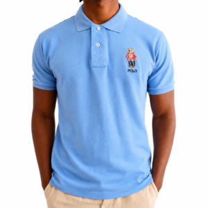 Polo Ralph Lauren Polo Bear Patch Polo Shirt in light blue